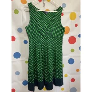 Land’s End Dress Navy Blue & Green Size Medium (10/12)